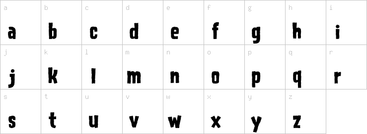 Lowercase characters