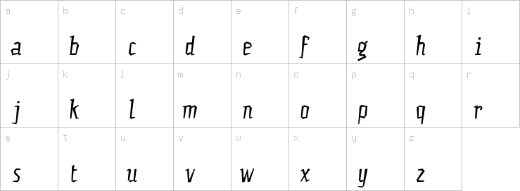 Lowercase characters