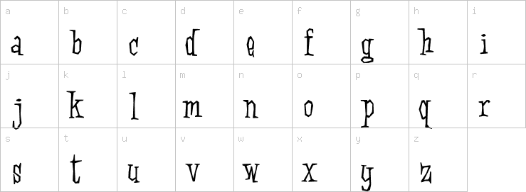 Lowercase characters