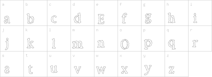 Lowercase characters