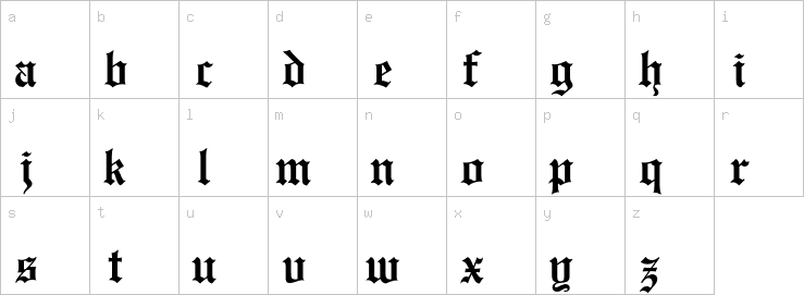 Lowercase characters