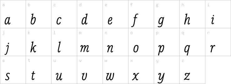 Lowercase characters