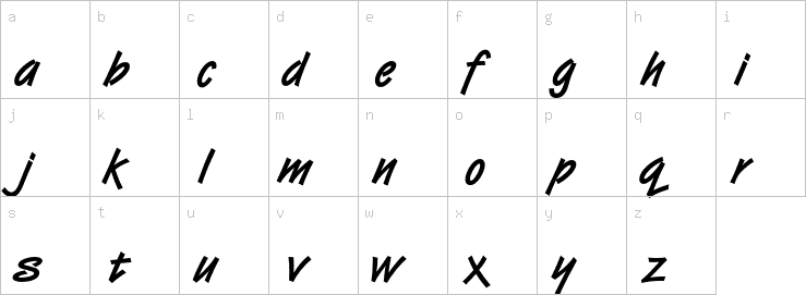 Lowercase characters