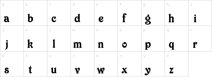 Lowercase characters