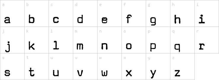 Lowercase characters