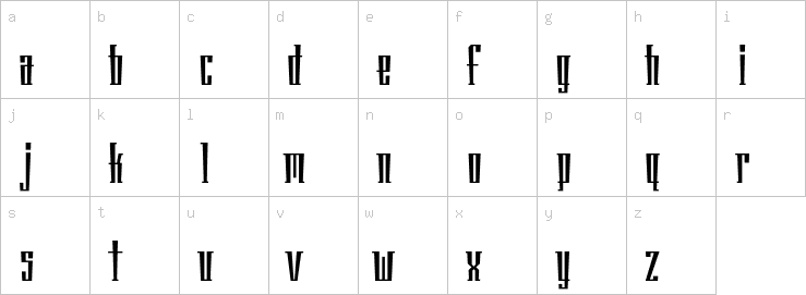 Lowercase characters