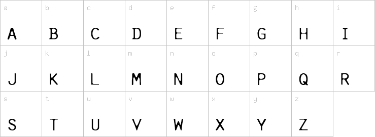 Lowercase characters