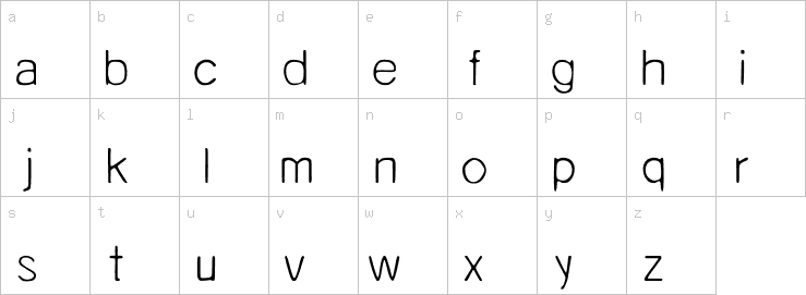 Lowercase characters