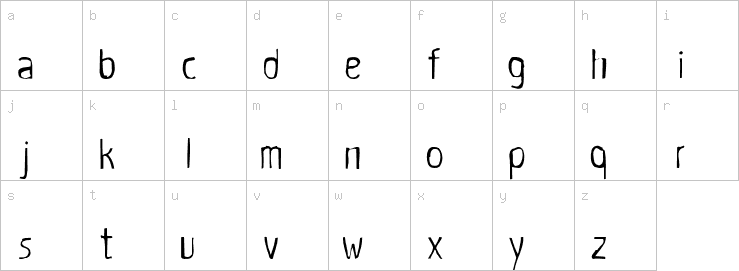 Lowercase characters