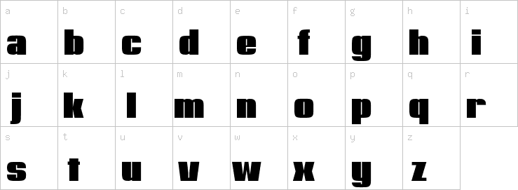 Lowercase characters