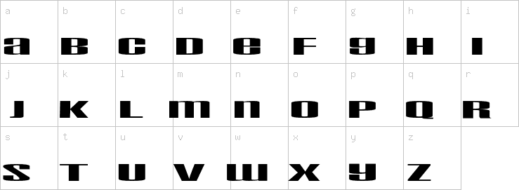 Lowercase characters