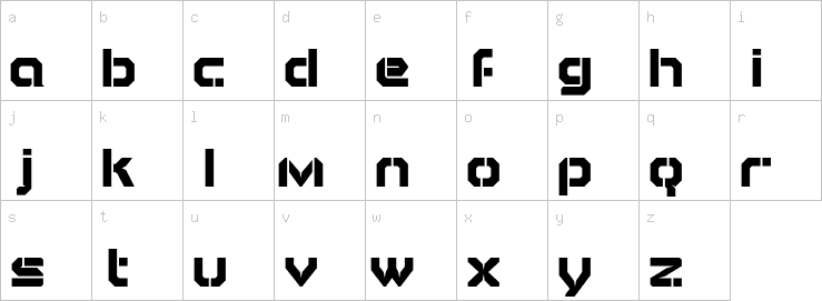 Lowercase characters