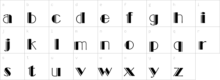 Lowercase characters