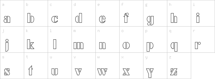 Lowercase characters