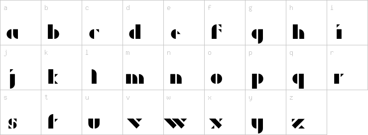 Lowercase characters