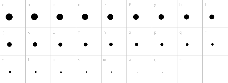 Lowercase characters