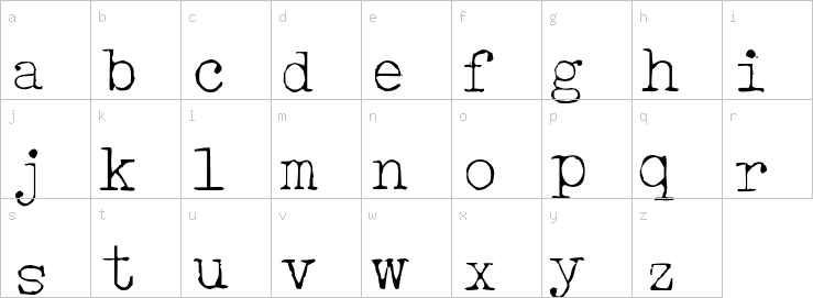 Lowercase characters