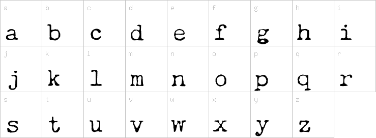 Lowercase characters