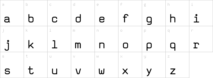 Lowercase characters