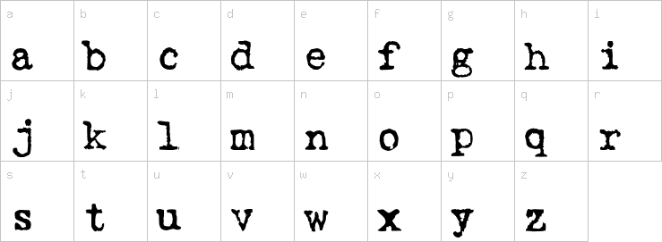 Lowercase characters