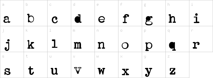 Lowercase characters