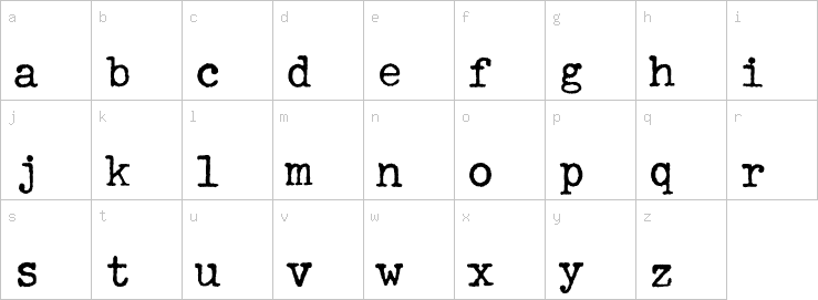 Lowercase characters