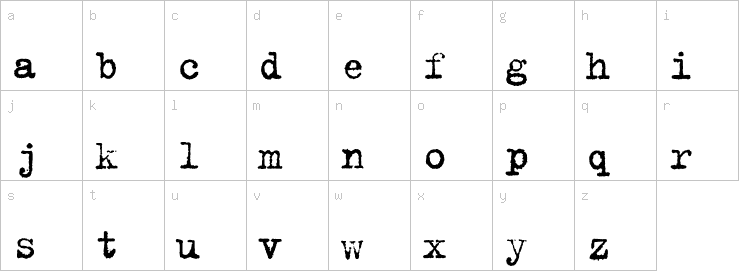 Lowercase characters