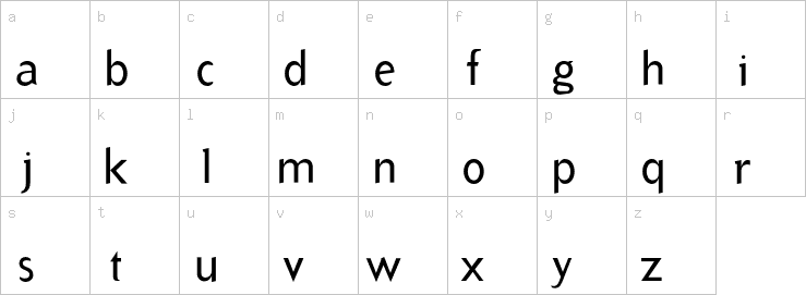 Lowercase characters