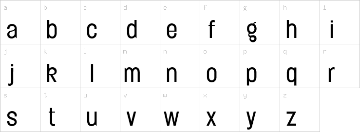 Lowercase characters