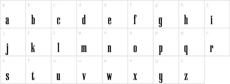 Lowercase characters