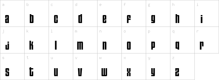 Lowercase characters