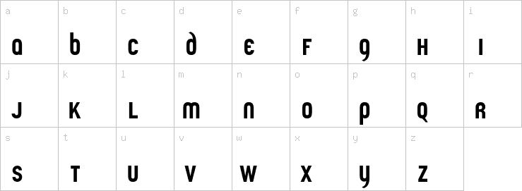 Lowercase characters