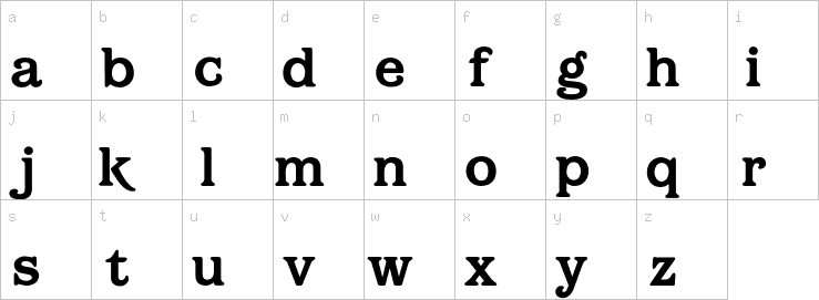 Lowercase characters