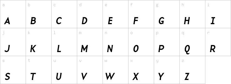 Lowercase characters