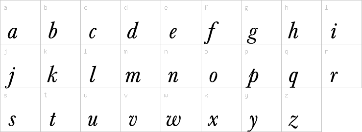 Lowercase characters