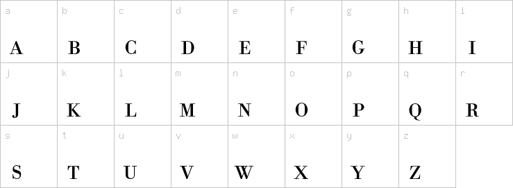 Lowercase characters