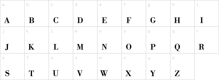 Lowercase characters