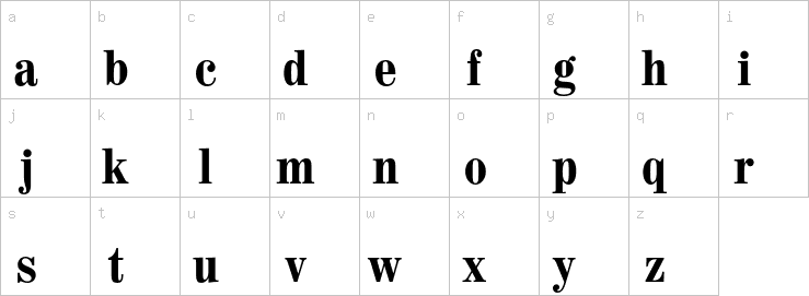 Lowercase characters