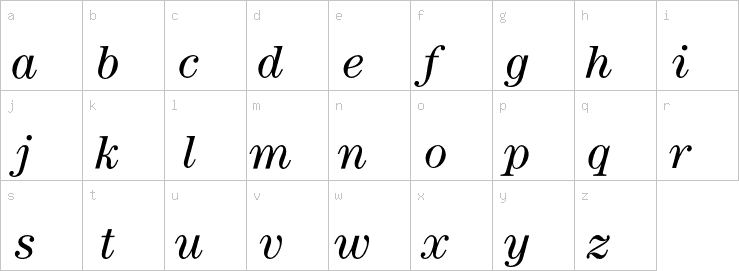 Lowercase characters