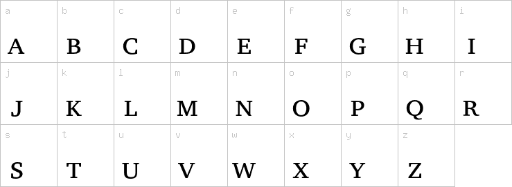 Lowercase characters