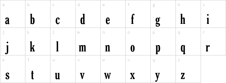 Lowercase characters