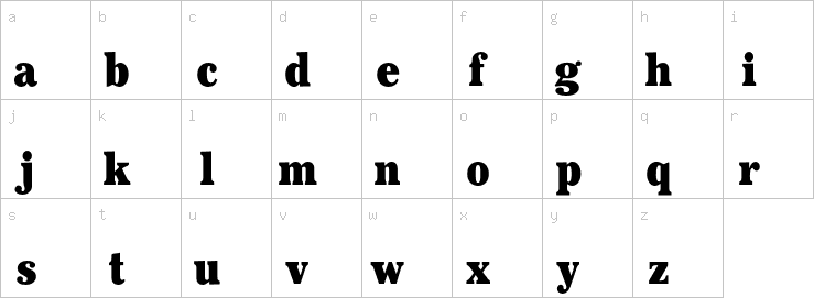 Lowercase characters