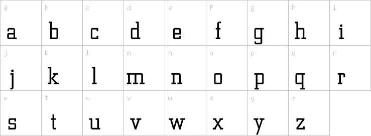 Lowercase characters