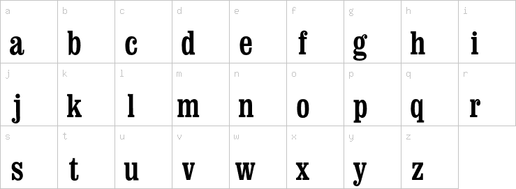 Lowercase characters