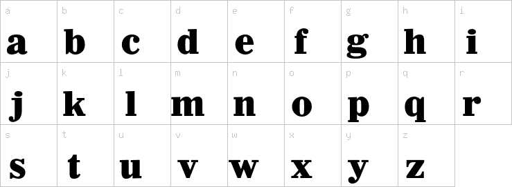 Lowercase characters