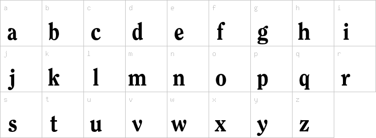 Lowercase characters