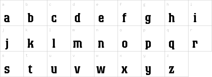 Lowercase characters