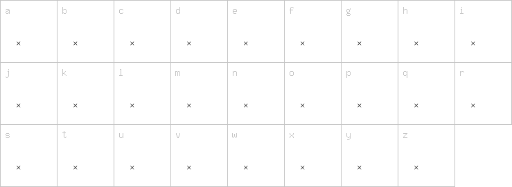 Lowercase characters