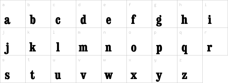 Lowercase characters