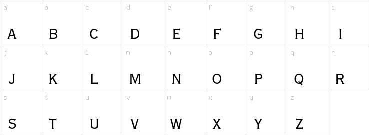 Lowercase characters